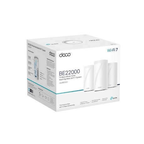 TP-Link Deco BE85(3-pack) BE22000 Tri-Band Whole Home Mesh Wi-Fi 7 System