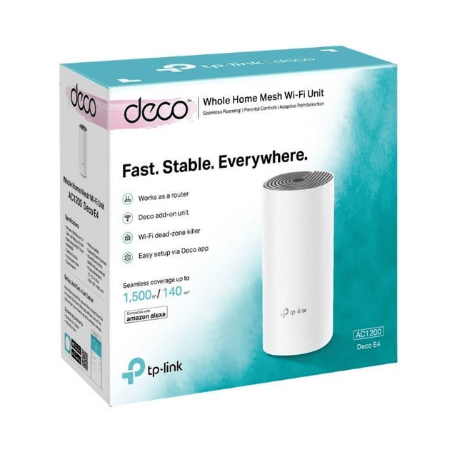 TP-Link Deco E4 AC1200 Whole Home Mesh Wi-Fi System 1-pack