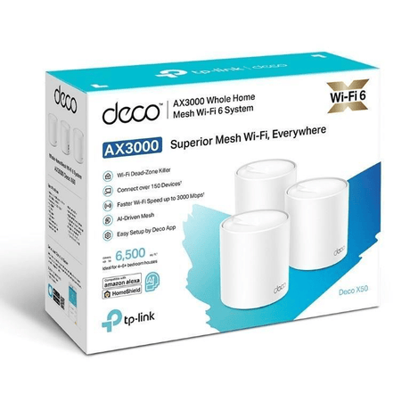 TP-Link Deco X50(3-pack) AX3000 Whole Home Mesh Wi-Fi 6 System