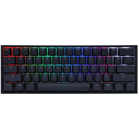 Ducky One 2 Pro Mini 60 Cherry MX Red Linear Mechanical Wired Gaming Keyboard - Black DKON2061ST-RUSPDAZT2