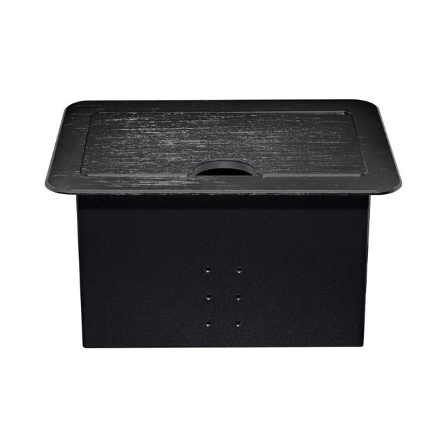 LinkQnet Multi-Port Sunken Desktop Cubby Black DMS-668-BL