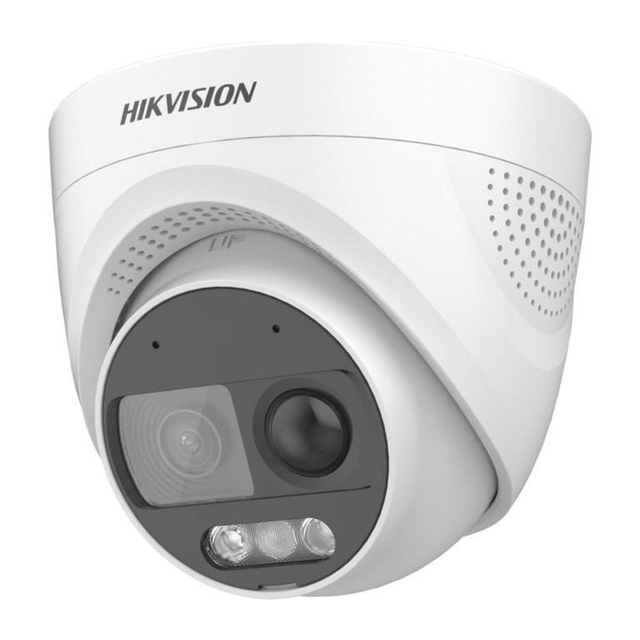 Hikvision 2MP 2.8mm ColorVu PIR Siren Audio Fixed Turret Camera DS-2CE72DF3T-PIRXOS(2.8mm)