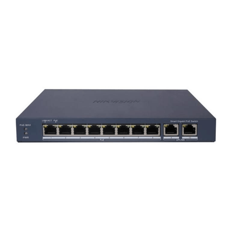 Hikvision 8-port GbE PoE Smart Managed Network Switch with 2x GbE Uplink Ports DS-3E1510P-EI