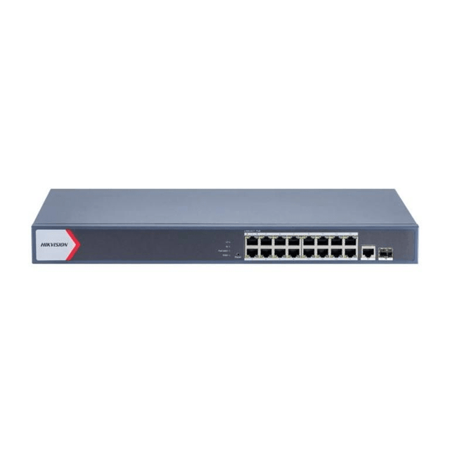 Hikvision 16-port GbE PoE Smart Managed Switch with 1x GbE and 1x SFP Port DS-3E1518P-EI