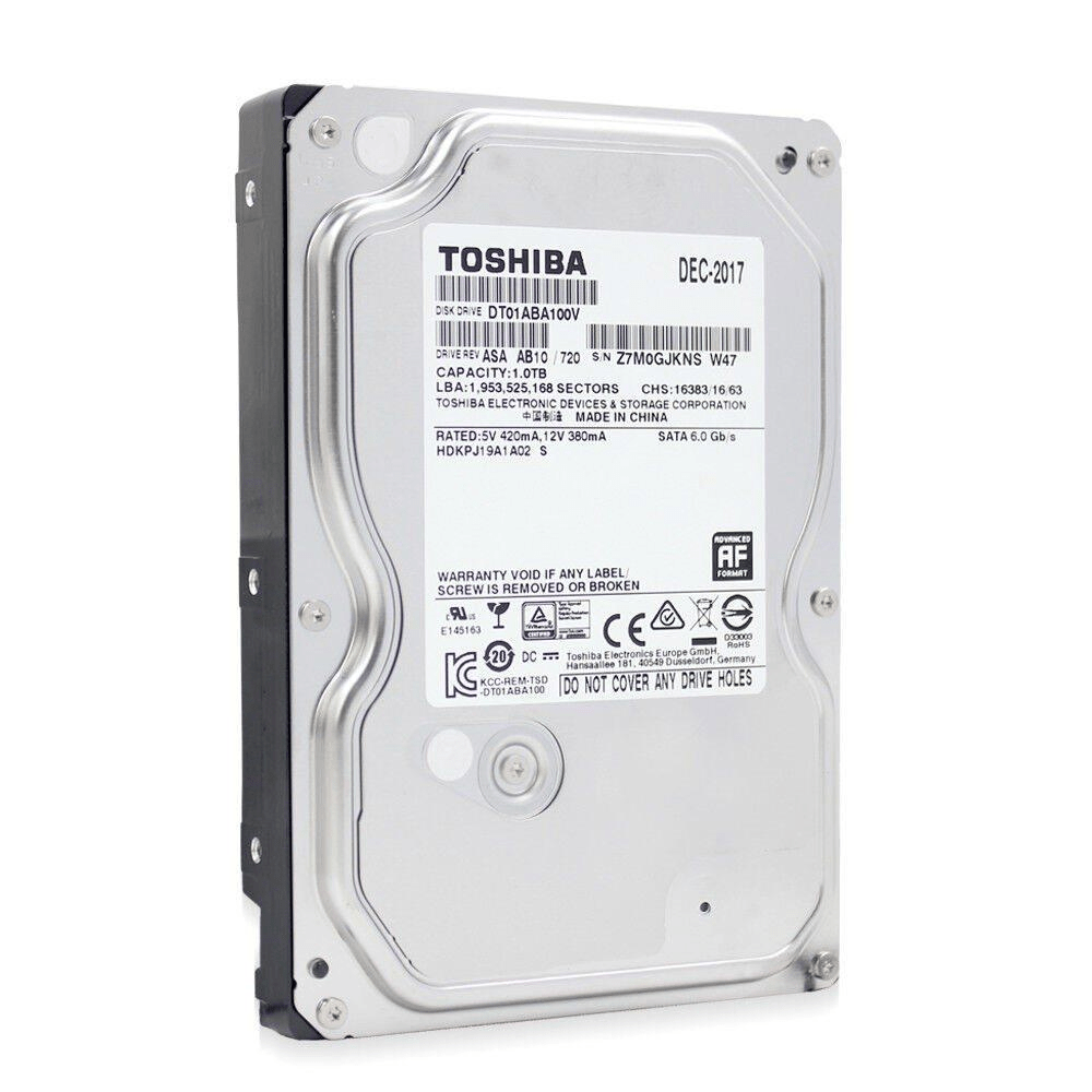 Uniview Toshiba DT01-V Surveillance 3.5-inch 1TB Serial ATA Internal HDD DT01ABA100V