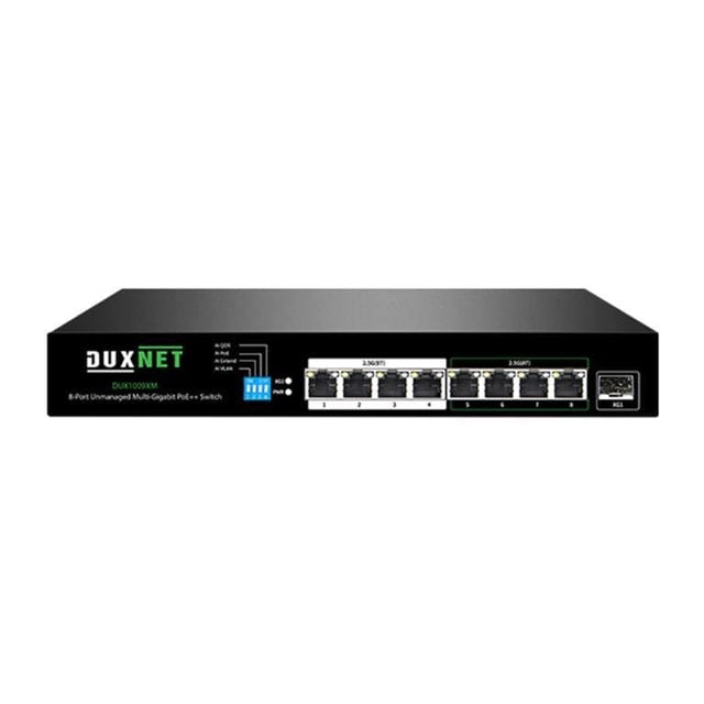 DuxNet 8-port Multi-GbE PoE++ Unmanaged Switch with 1-port SFP+ DUX1009XM