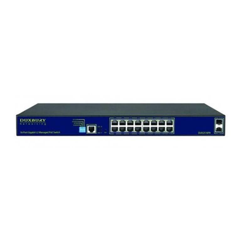 DuxNet 16-port GbE L2+ Managed Switch with 2x SFP Ports DUX2516