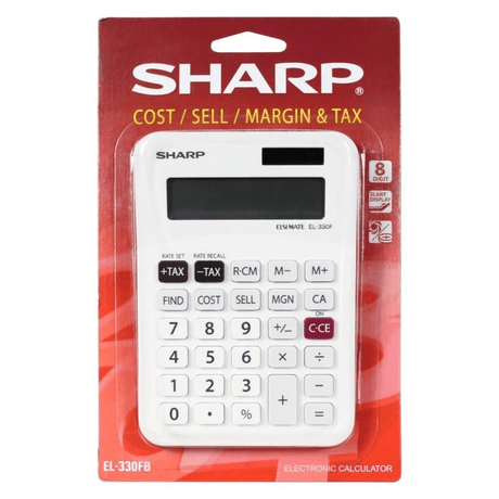 Sharp EL-330F 8-digit Mini Desk Calculator