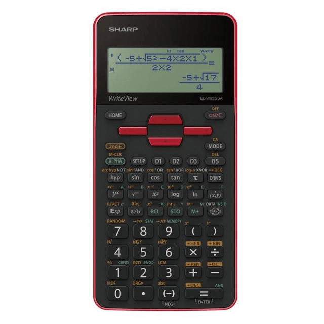 Sharp EL-W535SA-BRD 422-functions Scientific Calculator Red