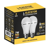 Elecstor B22 7W 1200mah Rechargeable LED Bulb 2-pack - Warm White ELE-A60-7W-B22WW2P