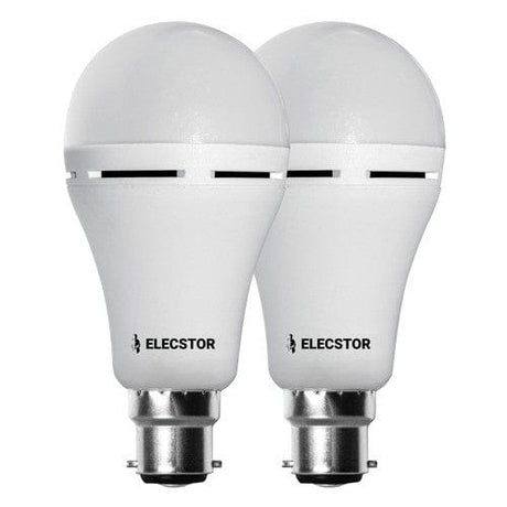 Elecstor B22 7W 1200mah Rechargeable LED Bulb 2-pack - Warm White ELE-A60-7W-B22WW2P