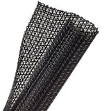 Techflex Flexo F6 50.8mm x 1m Uniquely Designed Split Tube Semi-Rigid Braided Sleeving Black F6N2.00BK