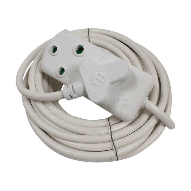 Ellies 2-way Heavy Duty Extension Cord 10m White FEHBW2X/10W