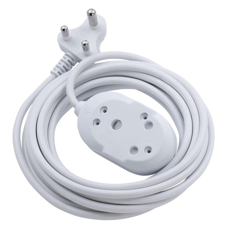 Ellies 2-way Back to Back Heavy Duty Extension Cord 10m White FEHBW2X/10WJ