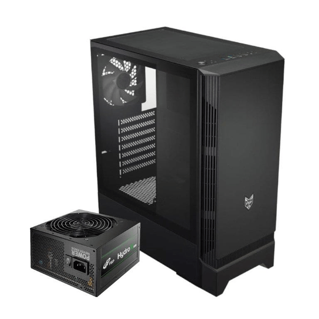 FSP CMT260 ATX Mid Tower Gaming PC Case with Hydro K Pro 500W PSU Black FSP05