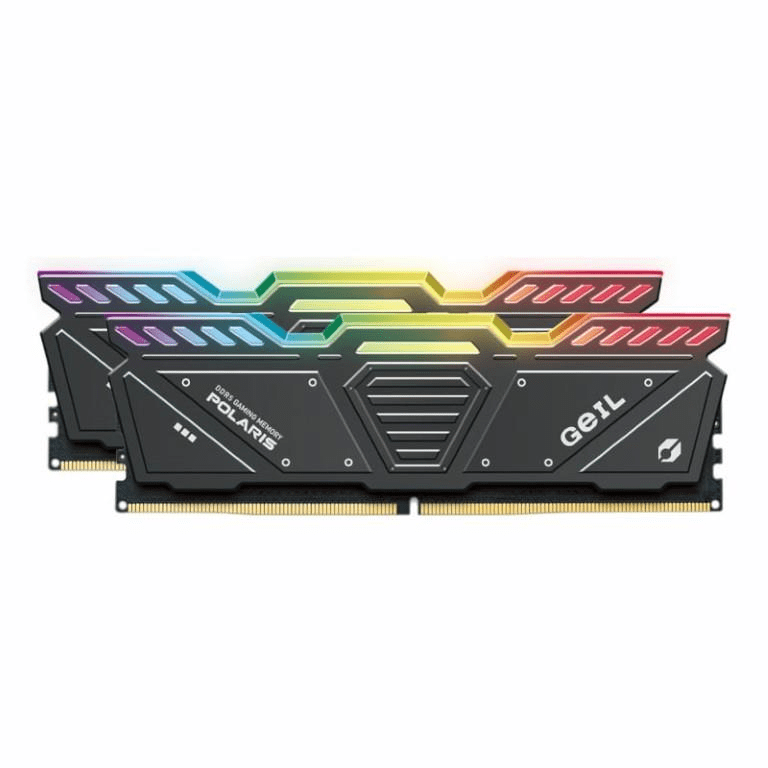 Geil Polaris RGB OC 32GB 5600MHz DDR5 DIMM 2 x 16GB Kit Gaming Memory Module Grey GAOSG532GB5600C38ADC