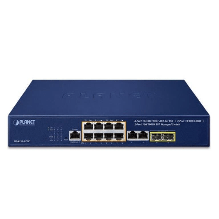 Planet GS-4210-8P2C 8-port PoE Managed Switch