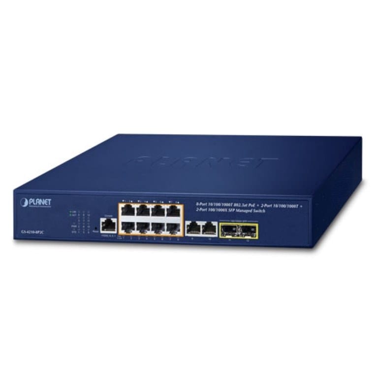 Planet GS-4210-8P2C 8-port PoE Managed Switch