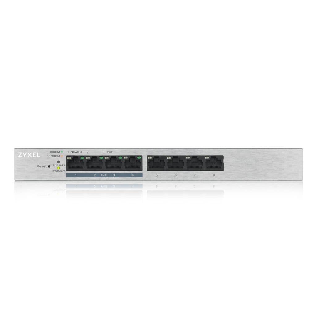 Zyxel 8-Port Webmanaged PoE+ Gigabit Switch GS1200-8HPv2