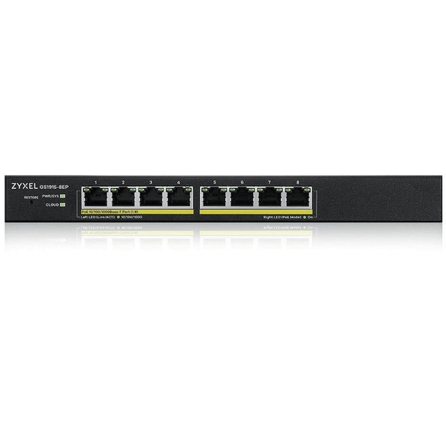 Zyxel GS1915-8EP L2 Gigabit Ethernet 10/100/1000 PoE Managed Switch GS1915-8EP-EU0101F