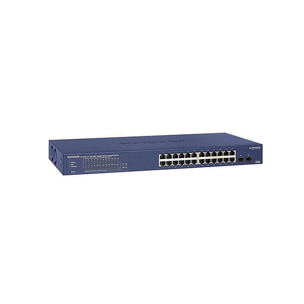 Netgear GS724TP-300EUS 24-Port Gigabit Ethernet PoE Smart Switch with 2 SFP Ports - Blue