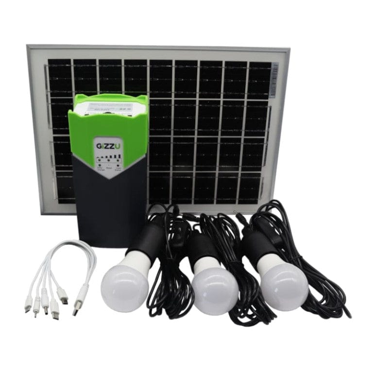 Gizzu 10W Solar Panel Lighting Kit GSPK10W