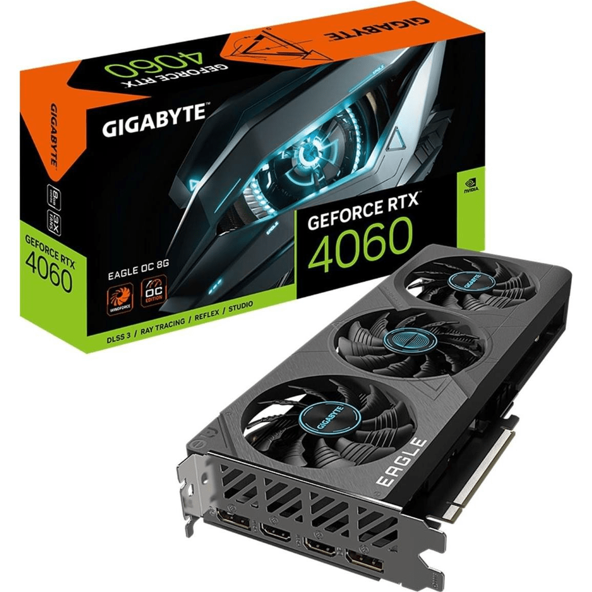 Gigabyte GeForce RTX 4060 Eagle OC 8G 8GB GDDR6 Graphics Card GV-N4060EAGLE OC-8GD