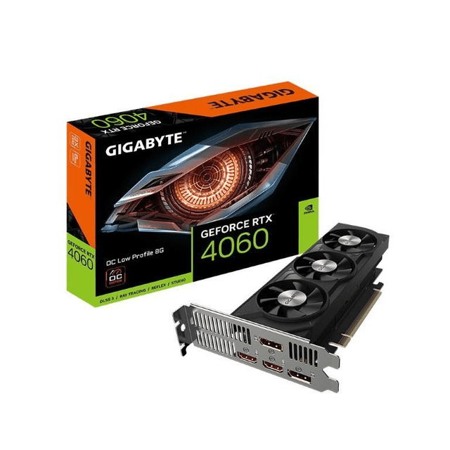 Gigabyte Nvidia GeForce RTX 4060 OC Low Profile 8GB GDDR6 Graphics Card GV-N4060OC-8GL