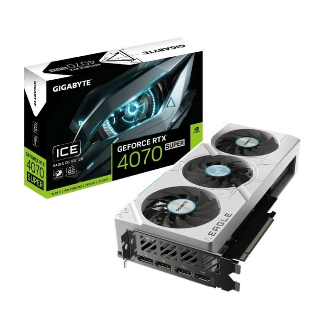 Gigabyte GeForce RTX 4070 Super Eagle OC ICE 12GB GDDR6X Graphics Card GV-N407SEAGLEOC ICE-12GD