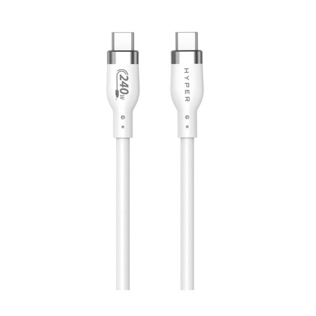 Targus HyperJuice 240W Silicone USB-C to USB-C 2m Cable White HJ4002WHGL