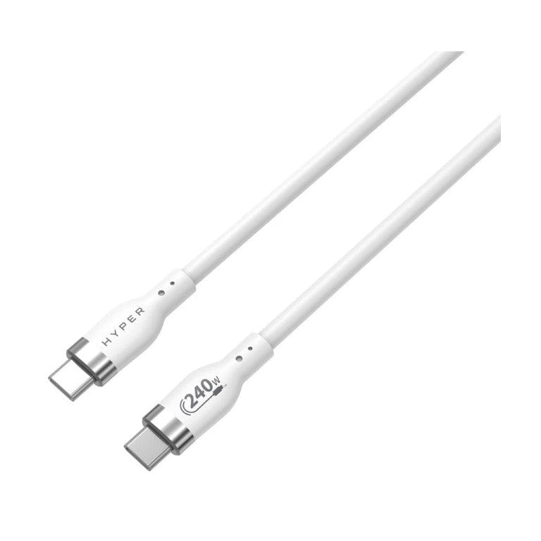 Targus HyperJuice 240W Silicone USB-C to USB-C 2m Cable White HJ4002WHGL