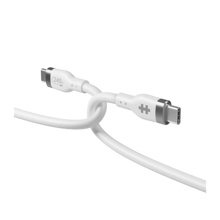 Targus HyperJuice 240W Silicone USB-C to USB-C 2m Cable White HJ4002WHGL