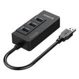 Orico 3-port USB Type-A Wired Hub with Gigabit Ethernet Adapter HR01-U3-V1-BK-BP