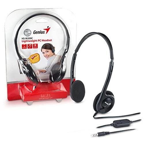 Genius M200C Single Jack Headset with Mic Black HS-M200C