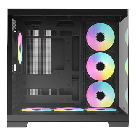 Raidmax I610 ARGB Mid-Tower Dual Chamber ATX Gaming PC Case Black I610TBS