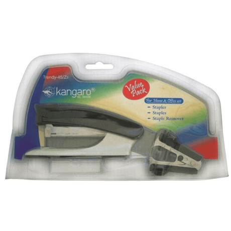 Kangaro Trendy Value Pack 45M/Z3 Clam Shell Stapler Set KAN/CS/45MZ3