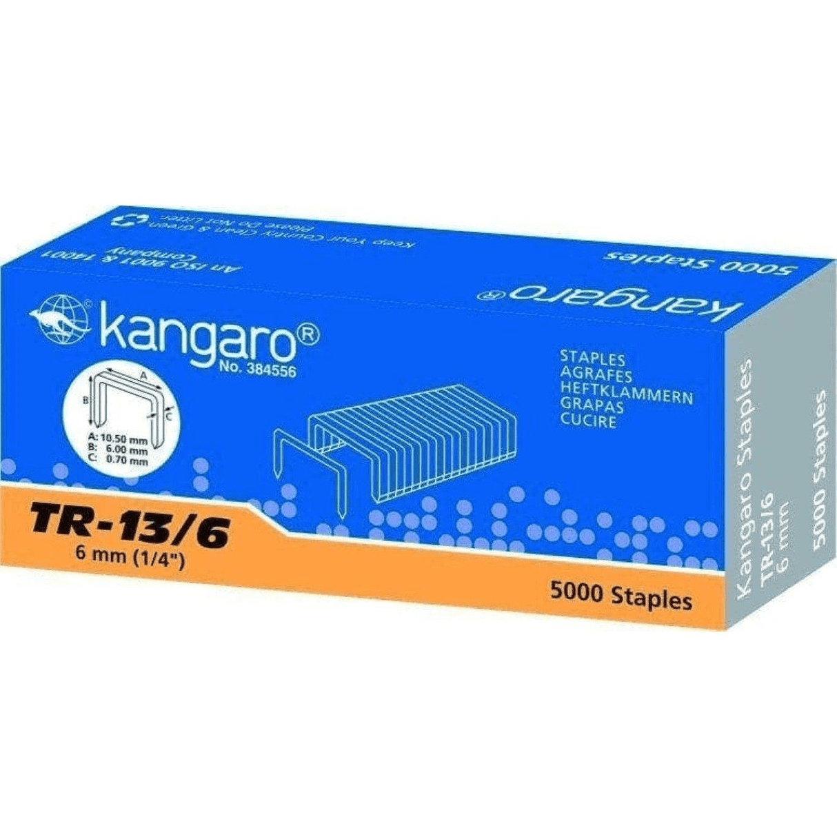 Kangaro TR-13/6 Heavy Duty Staples Gun Tackers 5000-pack KAN/S/TR-13/6