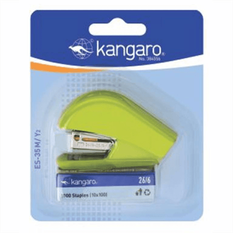 Kangaro ES-35M Y2 Mini Plastic Stapler Green KAN/SM/ES-35M/Y2/GRN