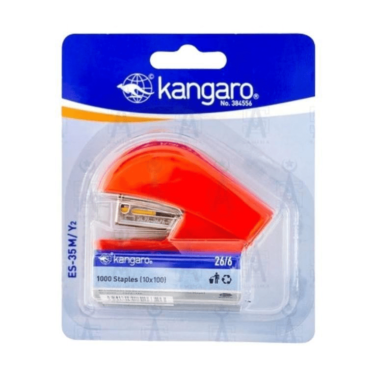 Kangaro ES-35M Y2 Mini Plastic Stapler with Staples Red KAN/SM/ES-35M/Y2/RED