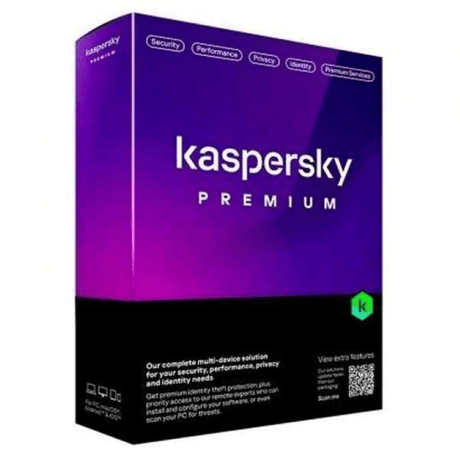 Kaspersky Premium 1-year 1-Device Total Security License with Customer Support KL10479DAFS