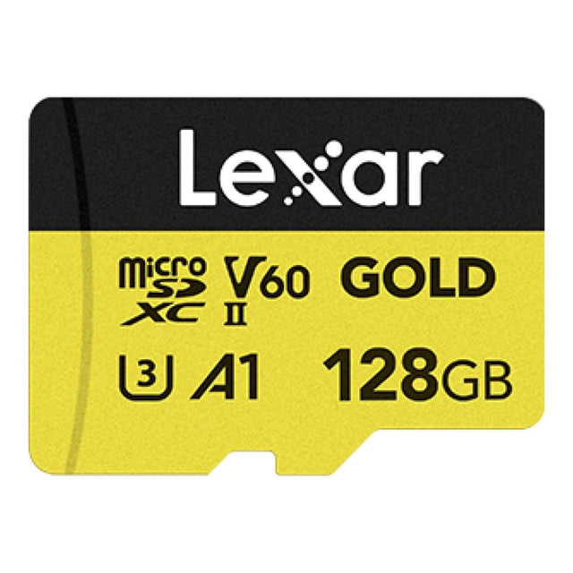 Lexar Professional GOLD 128GB microSDXC UHS-II Memory Card LMSGOLD128G-BNNNG