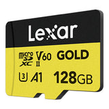 Lexar Professional GOLD 128GB microSDXC UHS-II Memory Card LMSGOLD128G-BNNNG