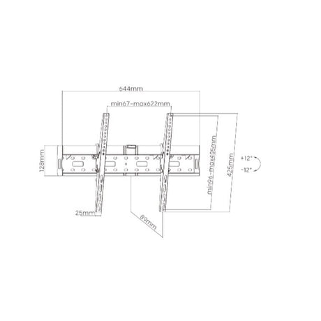 Lumi LP55-44TB2 Economy Tilt  37 to 70-inch TV Wall Mount