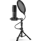 Lorgar Voicer 721 USB Condenser Gaming Microphone with Tripod Stand Black LRG-CMT721