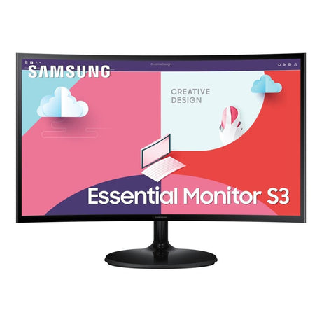 Samsung Essential S3 S36C 24-inch 1920 x 1080p FHD 16:9 75Hz 4ms LED VA Curved Monitor LS24C360EAMXUE