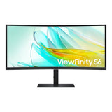 Samsung ViewFinity S6 S65UC 34-inch 3440 x 1440p UWQHD 21:9 100Hz 5ms LED VA Curved Monitor LS34C652UAUXEN