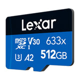 Lexar 633x 512GB MicroSDXC UHS-I Memory Card LSDMI512BB633A