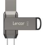 Lexar Jumpdrive D400 64GB 3.1 Dual Type-C and Type-A Flash Drive LXJDD40064