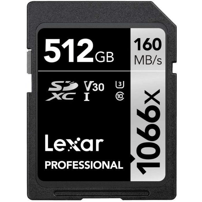 Lexar SD Pro 1066x 512GB SDXC UHS-I Memory Card LXSD1066P512