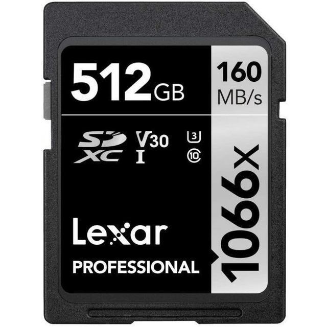 Lexar SD Pro 1066x 512GB SDXC UHS-I Memory Card LXSD1066P512